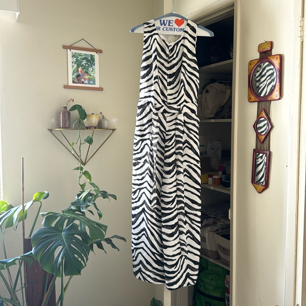Zebra Print Jumpsuit